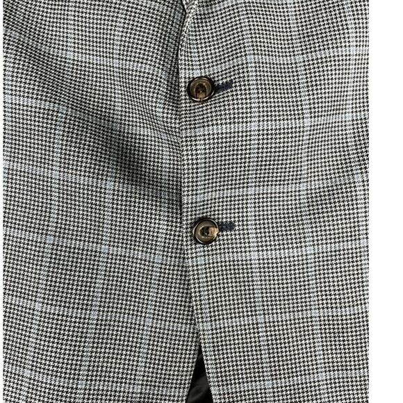 Lauren Ralph Lauren Blazer 52R Gray Windowpane Plaid Silk Wool Sport Coat Jacket - Picture 8 of 13